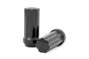 Chevrolet Silverado 2500 Lug Nut Set - Rough Country - M14 x 1.5 Bulge Acorn - Black - '99-'04